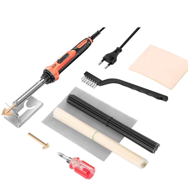 

F50 Car Bumper Repair Soldering Iron Plastic Welding Kit Leather Ironing Tool Smoothing Tool Belt PP Stick Plastic Repair