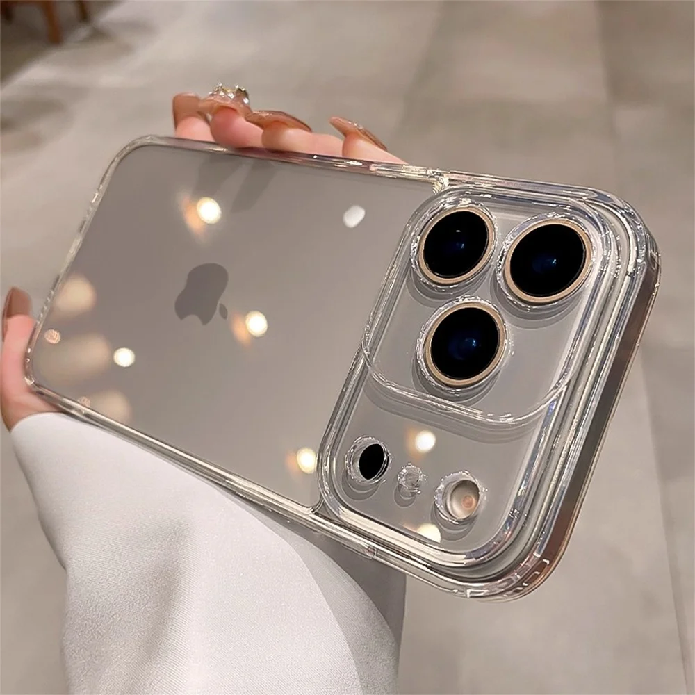 Ultimate Transparent Phone Case with Lens Protector and Shockproof Bumper Cover
