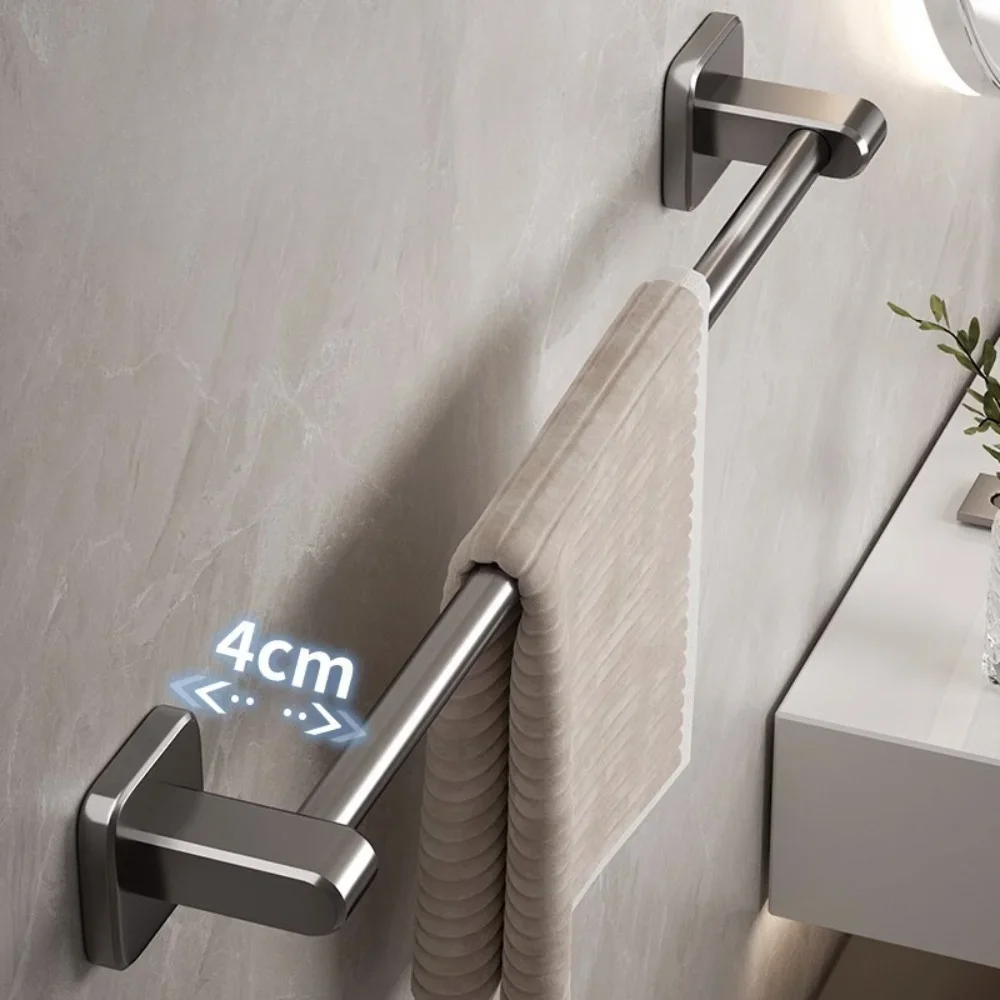 Bathroom Wall Mounted Towel Rack, Towel Bar with Stainless Rack and Hand Holder, Shower and Bath Towels Racks for Bathroom