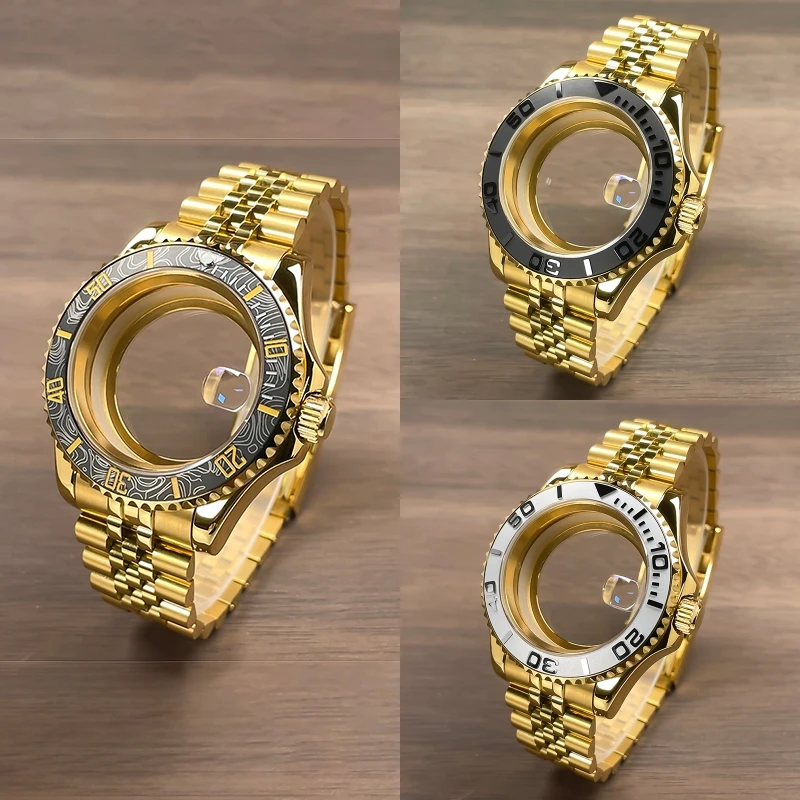 NH35 Case 40mm Full Gold Jubile Bracelet Stainless Steel YM Design Two ...
