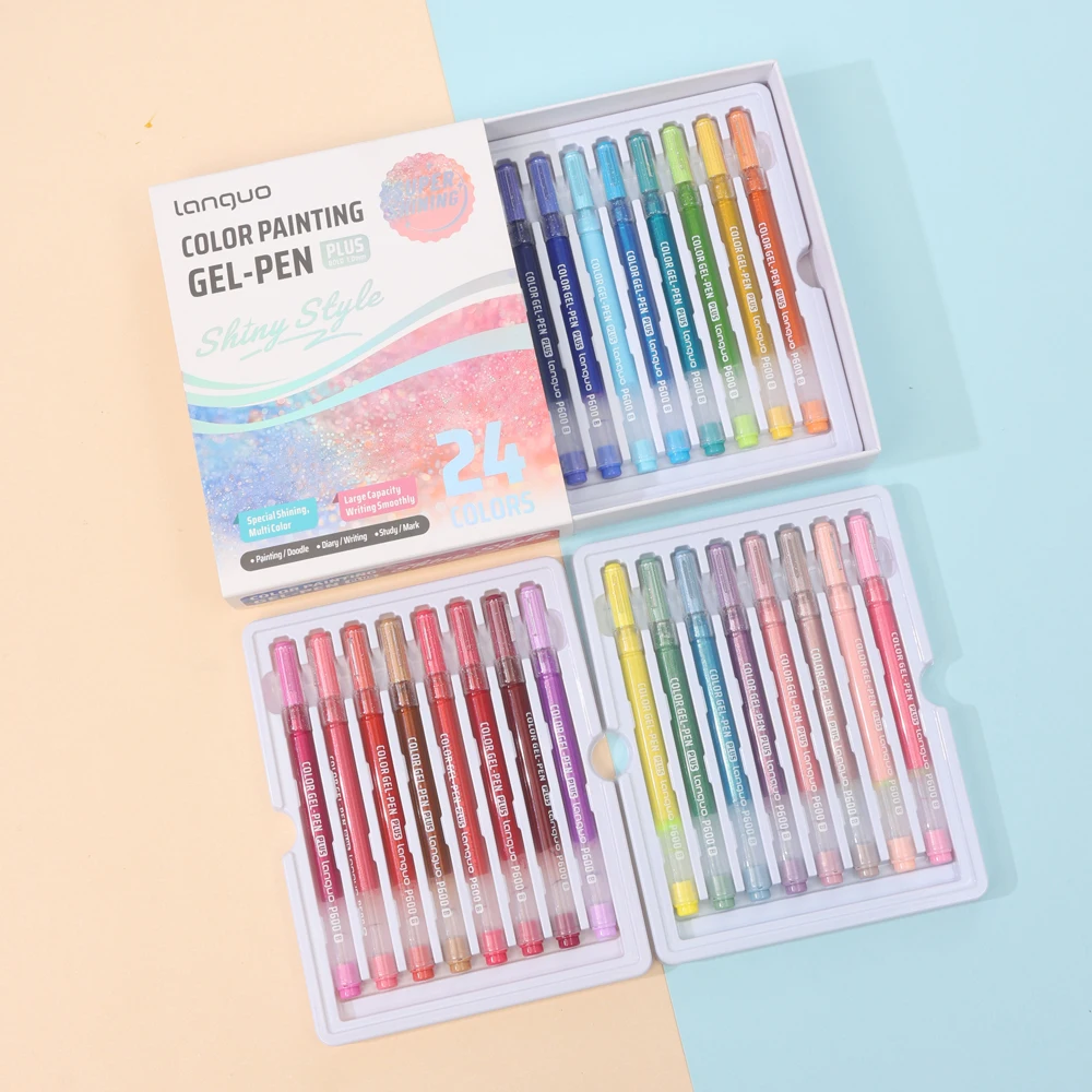 مجموعة أقلام جل مكونة من 24 لونًا، أقلام تلوين جما...