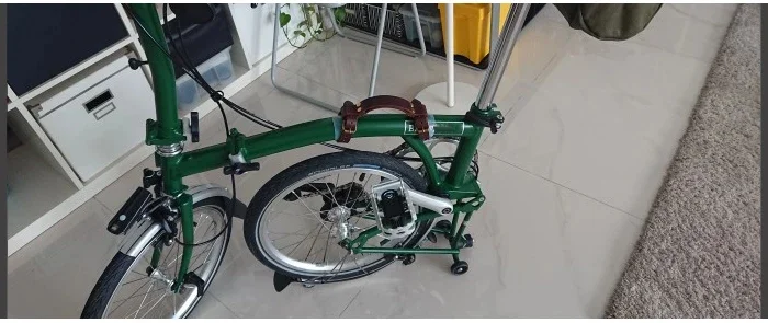 2-color folding bike leather handle for brompton carry ith frame tape filter portable handle folding bike use frame within 5cm for bicycle handlebar