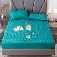 Waterproof Cotton Mattress Cover, Throw Fitted Sheet, Bed Replacement Protector, Single, Double, 140, 160, Muti Size Bed Sheets 3