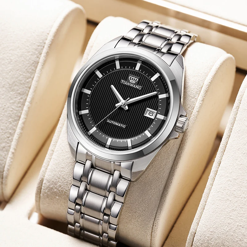 TIAN WANG Luxury Men's Watch Automatic Sapphire Crystal Wristwatch Stainless Steel Dress Business часы мужские