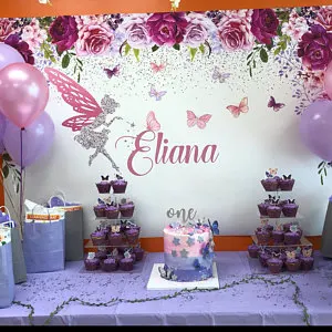 Mehofond Photography Background Colorful Flowers Golden Glitter Fairy Butterfly Girls Birthday Party Photophone Photo Backdrops photo backdrop photo wallpaper party decoration covers
