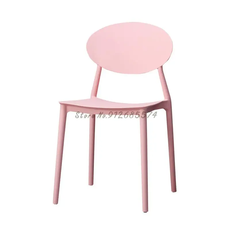 Nordic Style Plastic Chair Backrest Stackable Simple Dining Student Leisure Office Ins Net Red Designer Stool |
