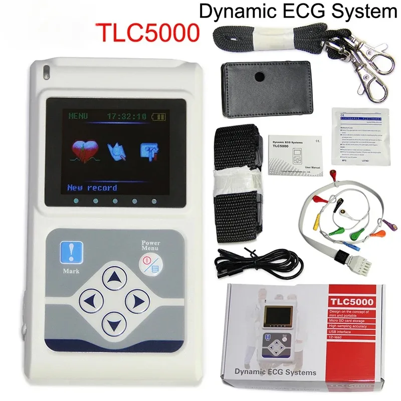 CONTEC TLC5000/TLC6000 12 Channels ECG EKG System Holter Dynamic Electrocardiograph USB