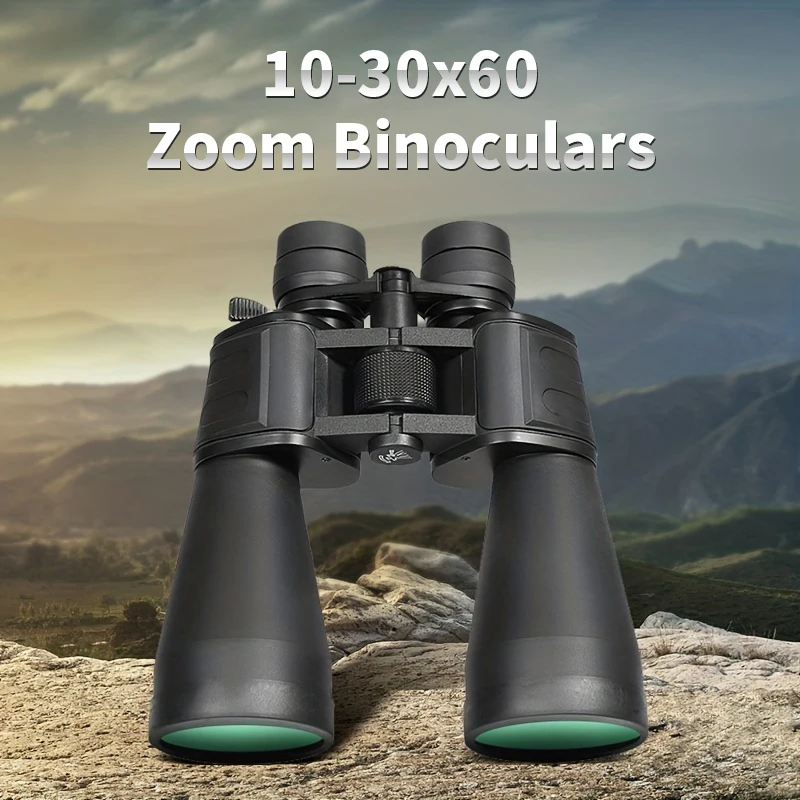 

Binoculars 10-30x60 Zoom Telescope Bak4 Prism IPX4 Waterproof Portable For Watching Show Bird Watching Concert Hunting Hiking