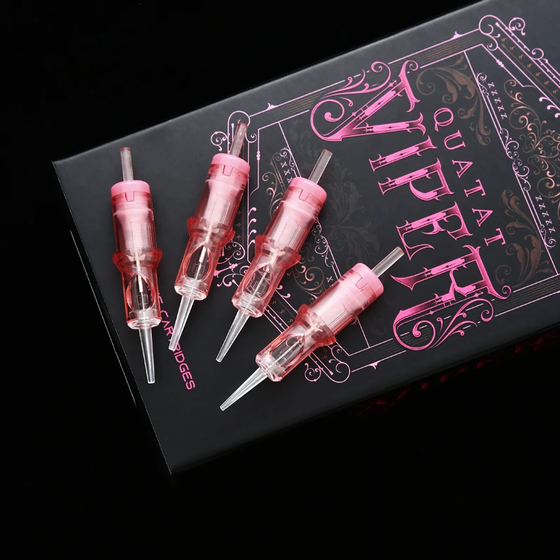 20pcs/Box Quality Pink VIPER PMU SMP Sharp Durable Consistent Long Tip  Tattoo Needles Permanent Makeup Cartridge 5