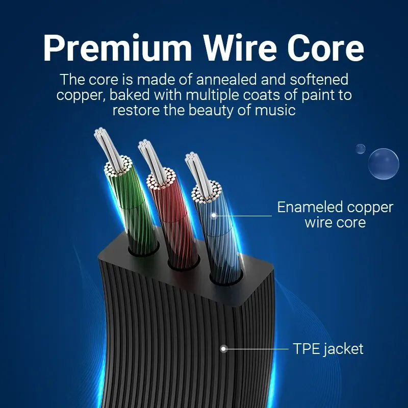 Premium 3.5mm Male-to-Male Audio Cable - Universal Aux Cord for Headphones & Speakers