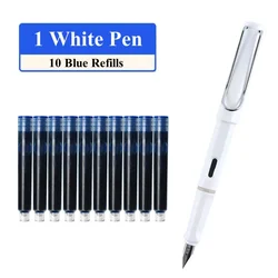 Premium Refillable Fountain Pen Set with Assorted Ink Refills: Ideal for Students and Office Use (Set 5)