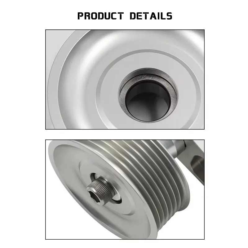 Adjustable EP3 pulley kit Honda 8th 9th Civic all K20/K24 engines automatic tensioner air conditioning installed