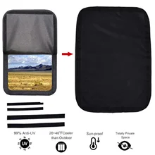 

2Pcs RV Window Sunshade Cover Waterproof Dustproof Opaque Sun Visor Cover RV Campervan Window Curtain Full Shading Cover