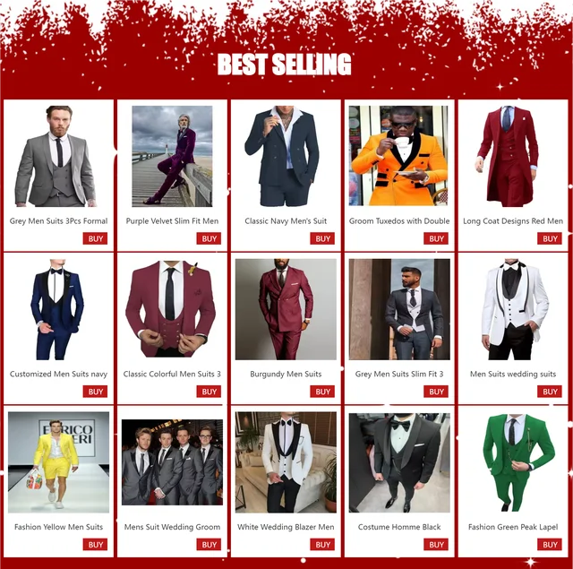 Men's 3 Piece Slim Fit Suit - Tuxedo Or Formal Suit For Wedding, Prom, Events, Custom Tailoring Available
