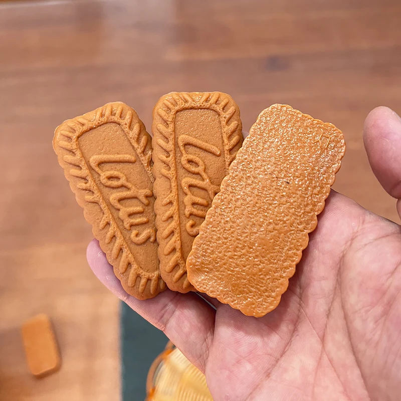 3Pcs Artificial Fake Cookies Simulation Realistic Biscuits Cracker Food Dessert Decoration Display Props Model food model food photography props kitchen food toys fake food prank toys