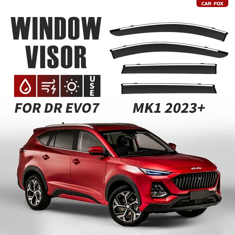 

Пластиковый козырек для окон DR EVO7 2023 +, защита от солнца и дождя, 4 шт./комплект, для DR EVO7 2023 +