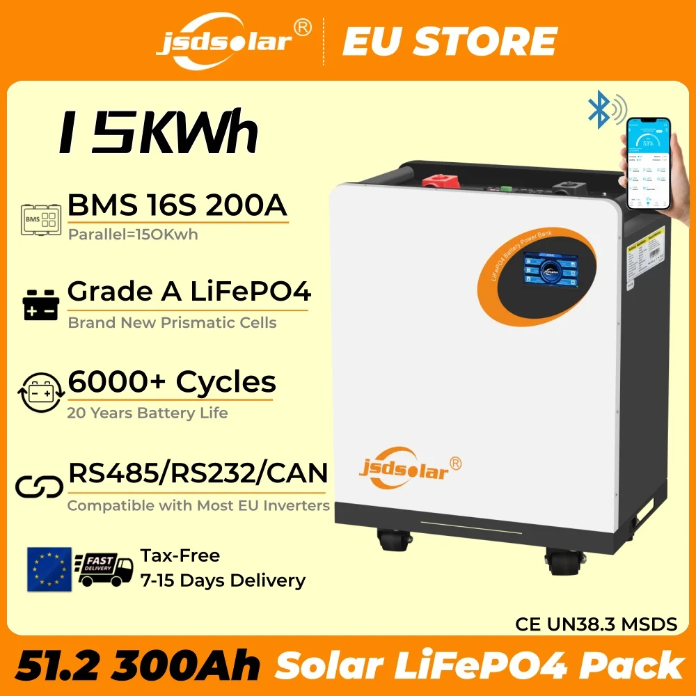 Magazyn Energii jsdsolar 51.2V 300AH z Polski za $1774.19 / ~6697zł