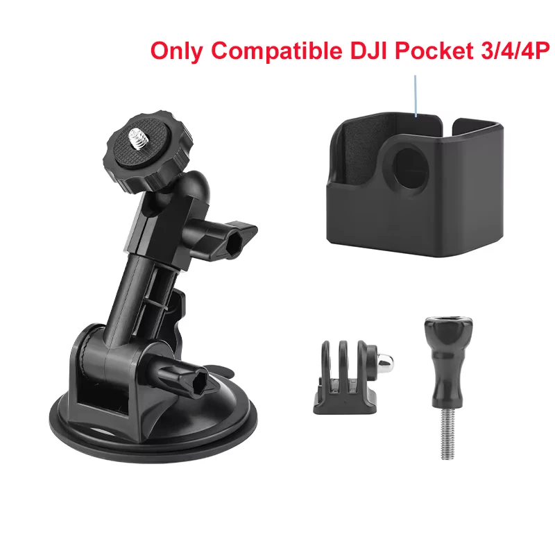 Universal 360° Rotating Camera and Phone Car Mount with Suction Cup Attachment