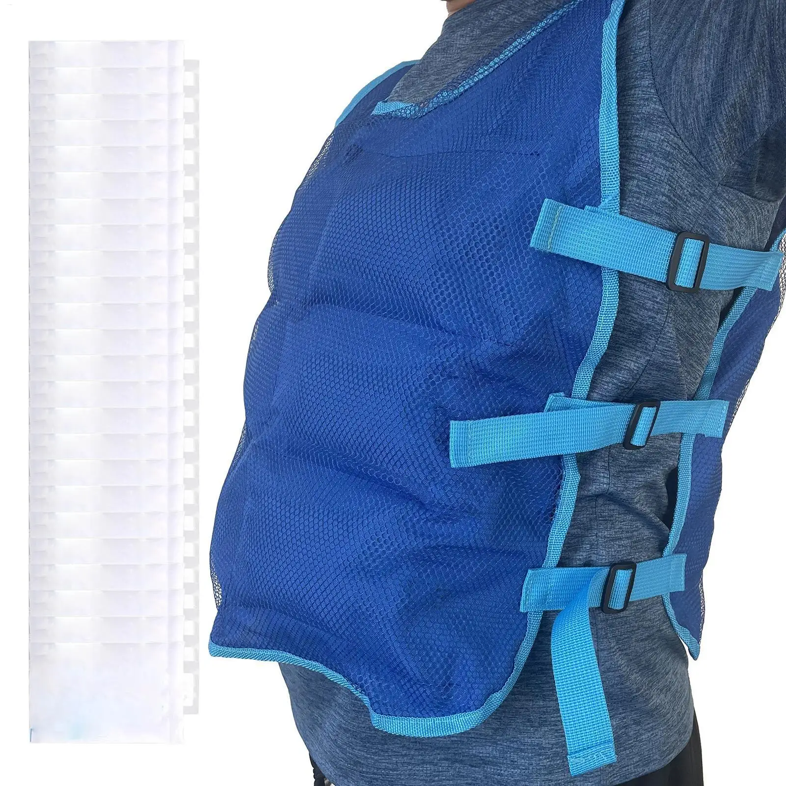 Ice Vest Cooling Safety Vest Outdoor High Temperature Clothing Adjustable Cool Jacket Summer Outdoor Ice Pack Cooling Vest