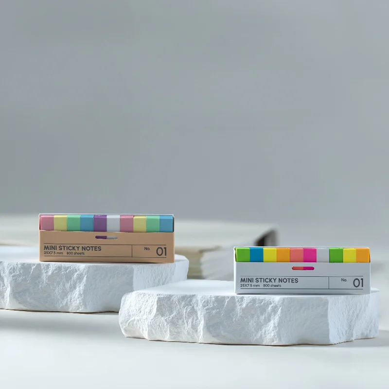800 sheets of boxed sticky notes, 10 different colored index tabs, self-adhesive page markers, suitable for office and study pur - 3