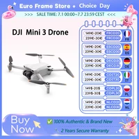 DJI Mini 3, mini drone caméra léger et pliable avec vidéo 4K HDR, 38 minutes d'autonomie de vol, prise de vue verticale réelle, nouveau modèle original C0 1