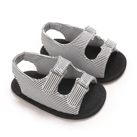 Baby's First Step Sandals 0-1 Year Old Boy Striped Soft Soled Sandals Breathable and Non Slip Frst Pair Of Walking Shoes 1