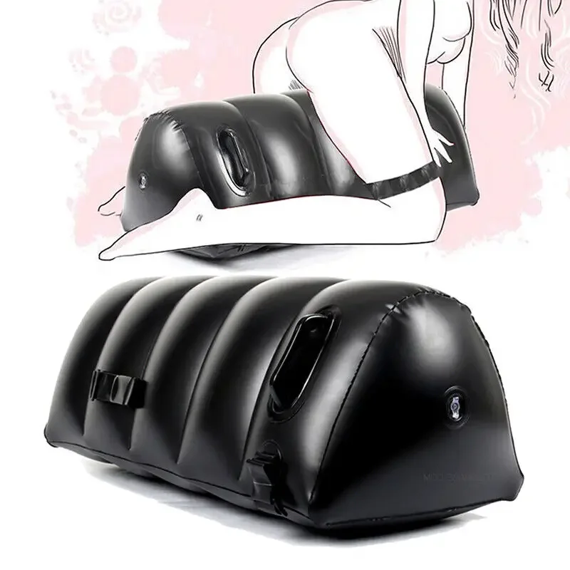 Inflatable Sex Furniture Open Leg Sofa Mat with Strap Chair Bed Sex Pillow Sofa Aid Cushion with Restraint Straps Handcuffs