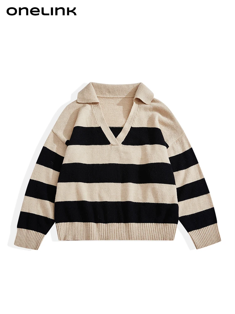 onelink-sueter-de-lana-de-ciervo-de-talla-grande-para-mujer-jersey-de-punto-con-tiras-de-color-negro-y-beige-jersey-de-manga-larga-con-cuello-vuelto