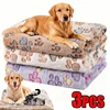 New Pet Blanket Cute Dog Paw Pattern Soft Fluffy Pet Mat High Quality Flannel Warm Comfortable Cartoon Blanket for Cat Dogs Gift