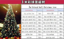  1.2/1.8/2.4/3M Large Flocking Christmas tree artificial with Decorations arbol de navidad Christmas Gift adornos navideños 