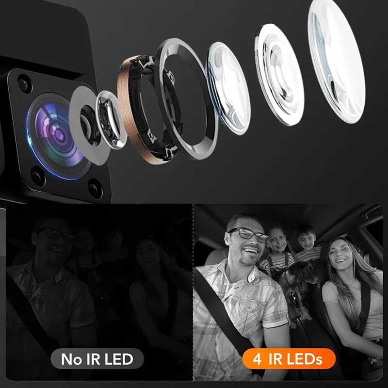 2/3 Channel Dash Cam for Car Front And Rear Camera 1080P Video Recorder Dashcam Black Box Car DVR Rear View Camera car accessory