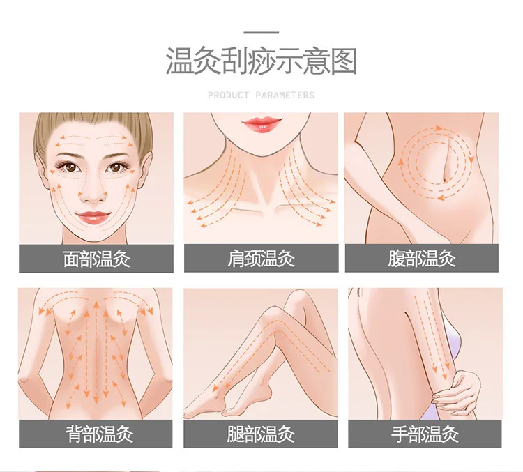 Electric Hot Stone Gua Sha Massager back moxibustion Bian Stone Guasha Scraping Back Heat Massage Tools Warm Moxibustion Therapy