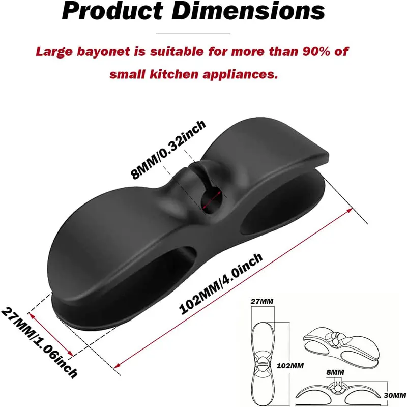 Cable Organizer Storage Organizer Electrical Wire Collector Wire Rack Winding Cable Collector Flat Round Surface Kitchen Appliances Coffee Makers Air Fryer