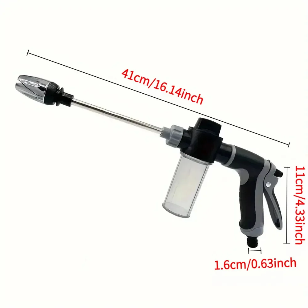 Expandable high-pressure car wash spray gun, equipped with removable soap spray gun, anti-skid handle, foam spray pipe - suitabl 3