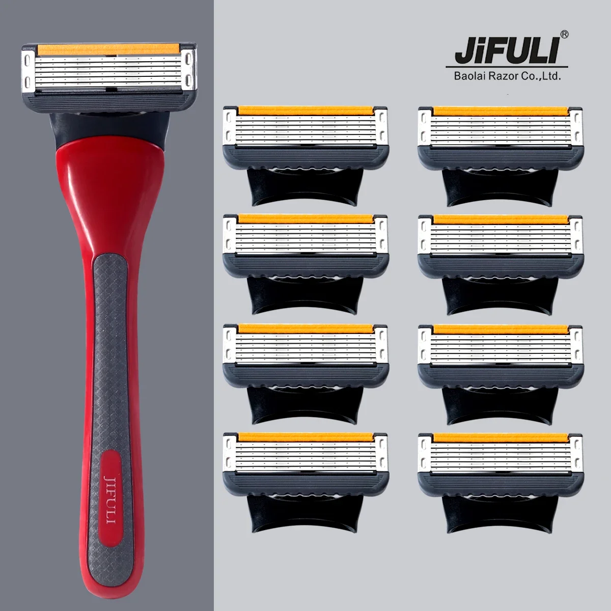 Unisex Safety Shaver with Replaceable 6-Layer Stainless Steel Blades