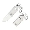 1PC Mini Folding Knife Steel Portable Camping Survival Knife Pocket Folding Knife Self-defense Keyknife Keychain Pendant 3