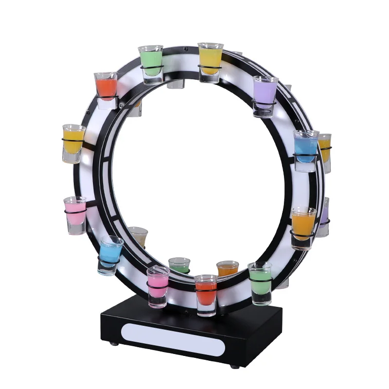 Vip Shot Display Led Rechargeable Bar Ferris wheel LED Shot Glasses Display Holder Stand VIP ...