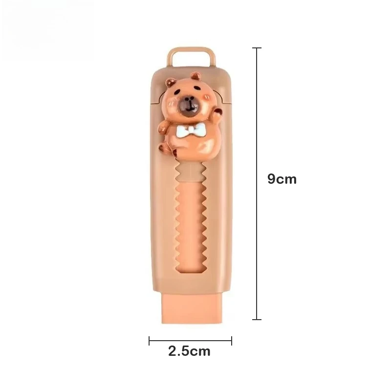 Kawaii Push Pull Capybara Eraser Soft School Supplies Clean Mess Free Stationary Office Student Rubber Eraser For Kids Gift pencil eraser