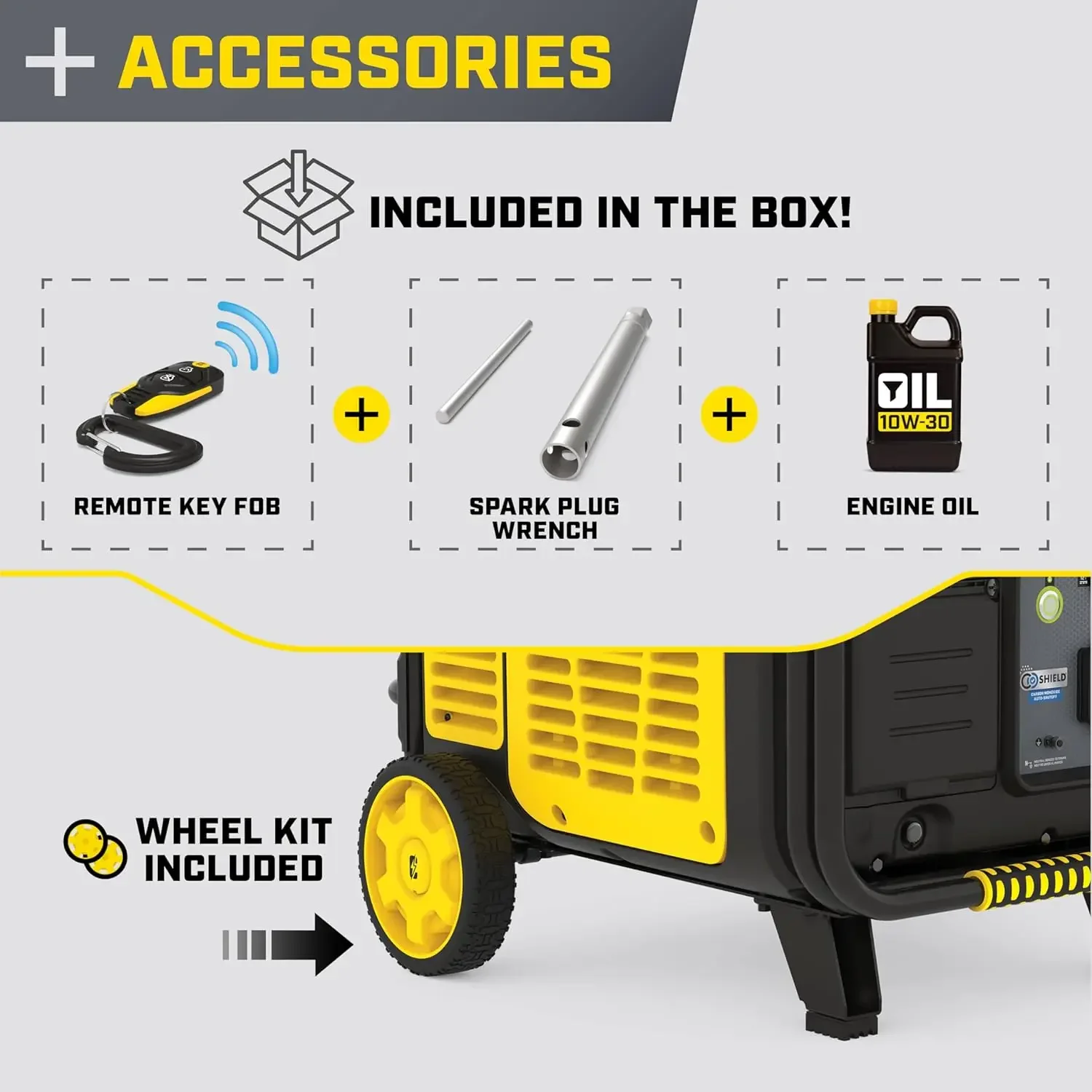 11000-Watt Wireless Remote Start Home Backup Portable Inverter Generator with Quiet Technology and CO Shield