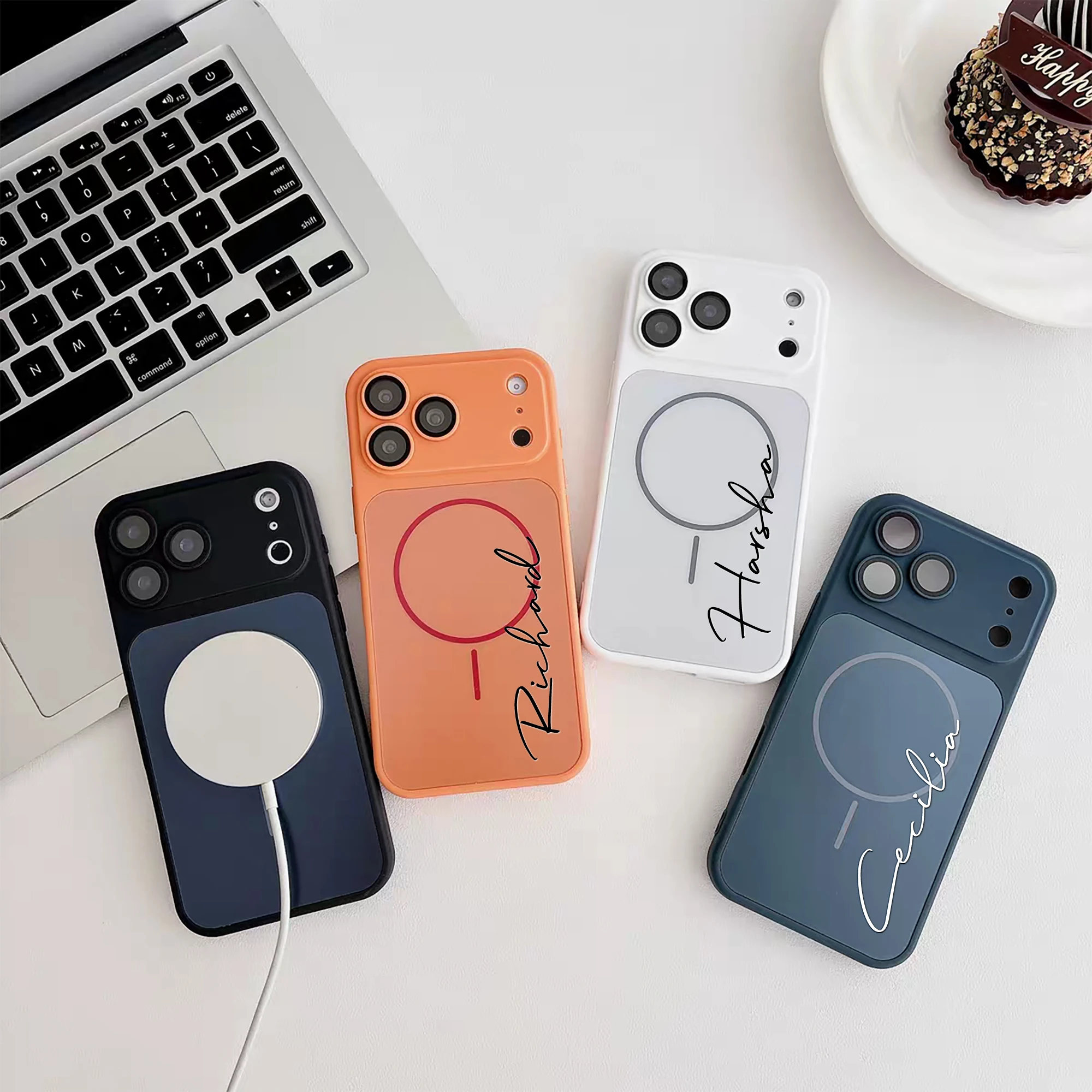 Custom Name Personalized Signature Short Sentences Magnetic TPU Phone Case thumbnail 5