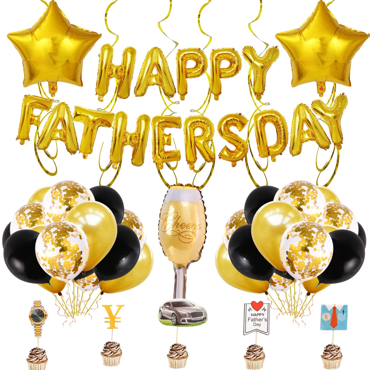 

Father's Day Party Balloon 16-inch happy fathers day Letter Balloon Package Thanksgiving Decorative Balloon
