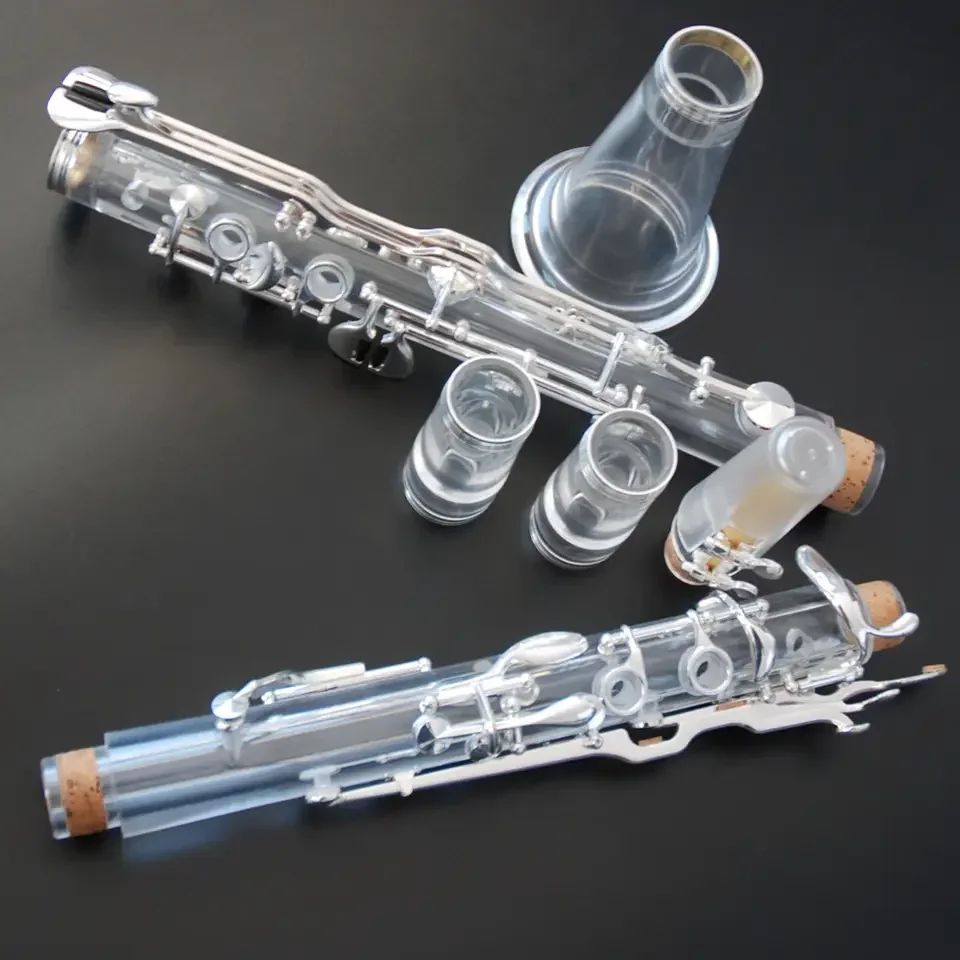 Professional crystal G clarinet silver plated 18 keys instrument