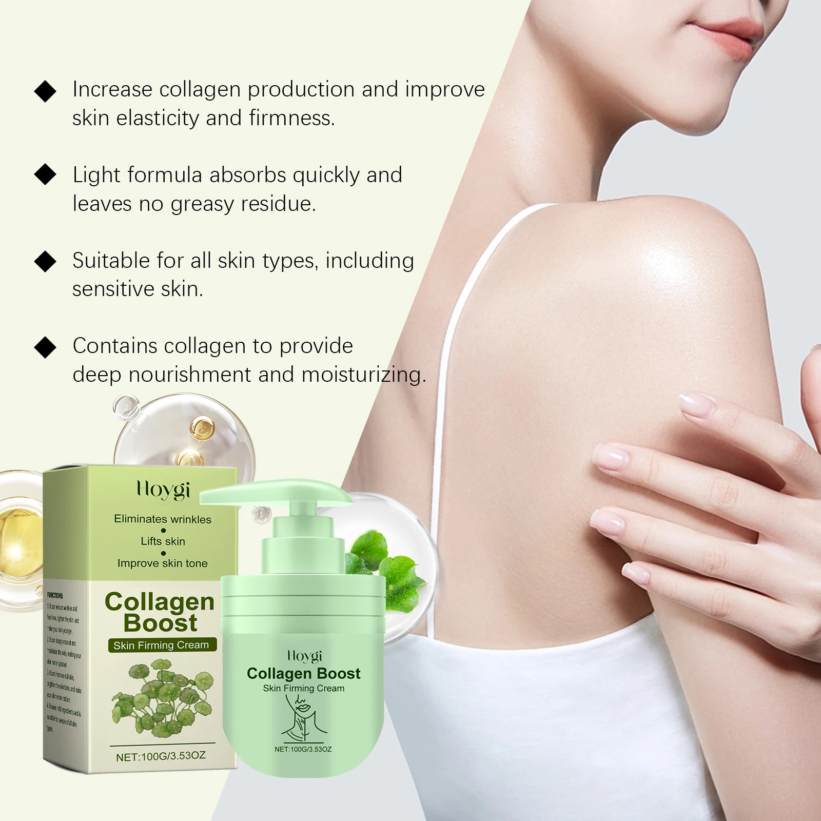 Collagen Firming Cream for Body Reduce Dark Spots Improve Fine Lines Even Skin Tone Nourishing Lifting Moisturzing Body Lotion 6
