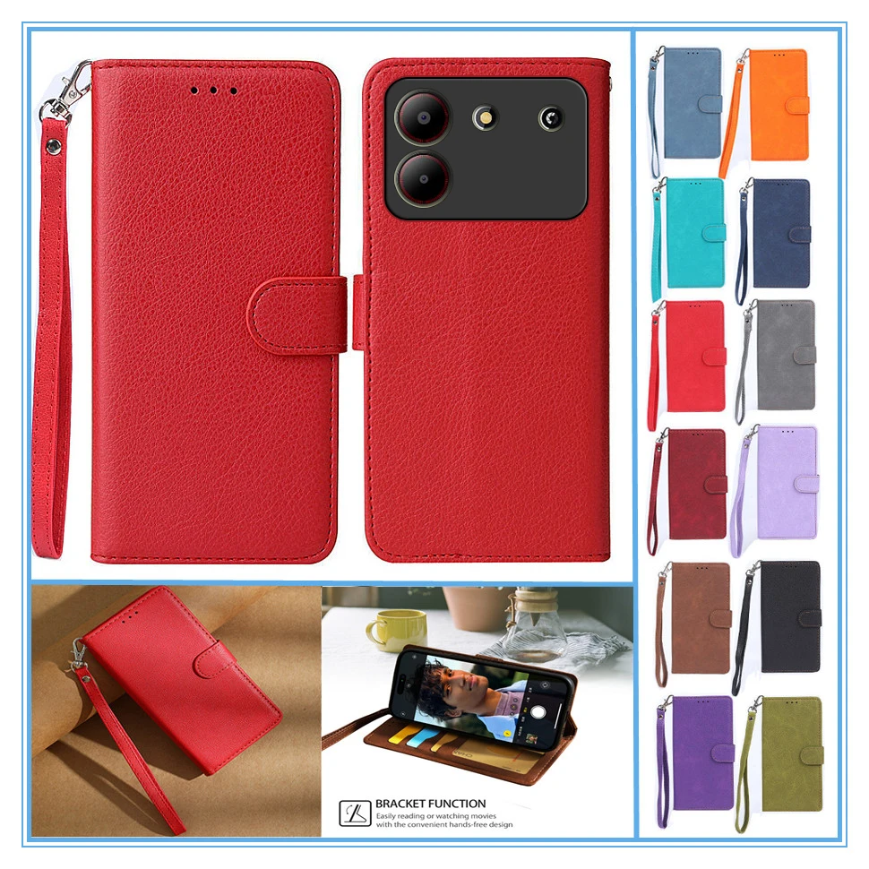 Wallet Flip Case For ZTE Blade A54 Phone Case Etui ZTE A54