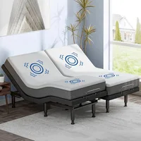 Adjustable Bed Frame Split King with Massage, Electric Bed Base Frame with Adjustable Legs, USB Ports, Wireless Remote 1