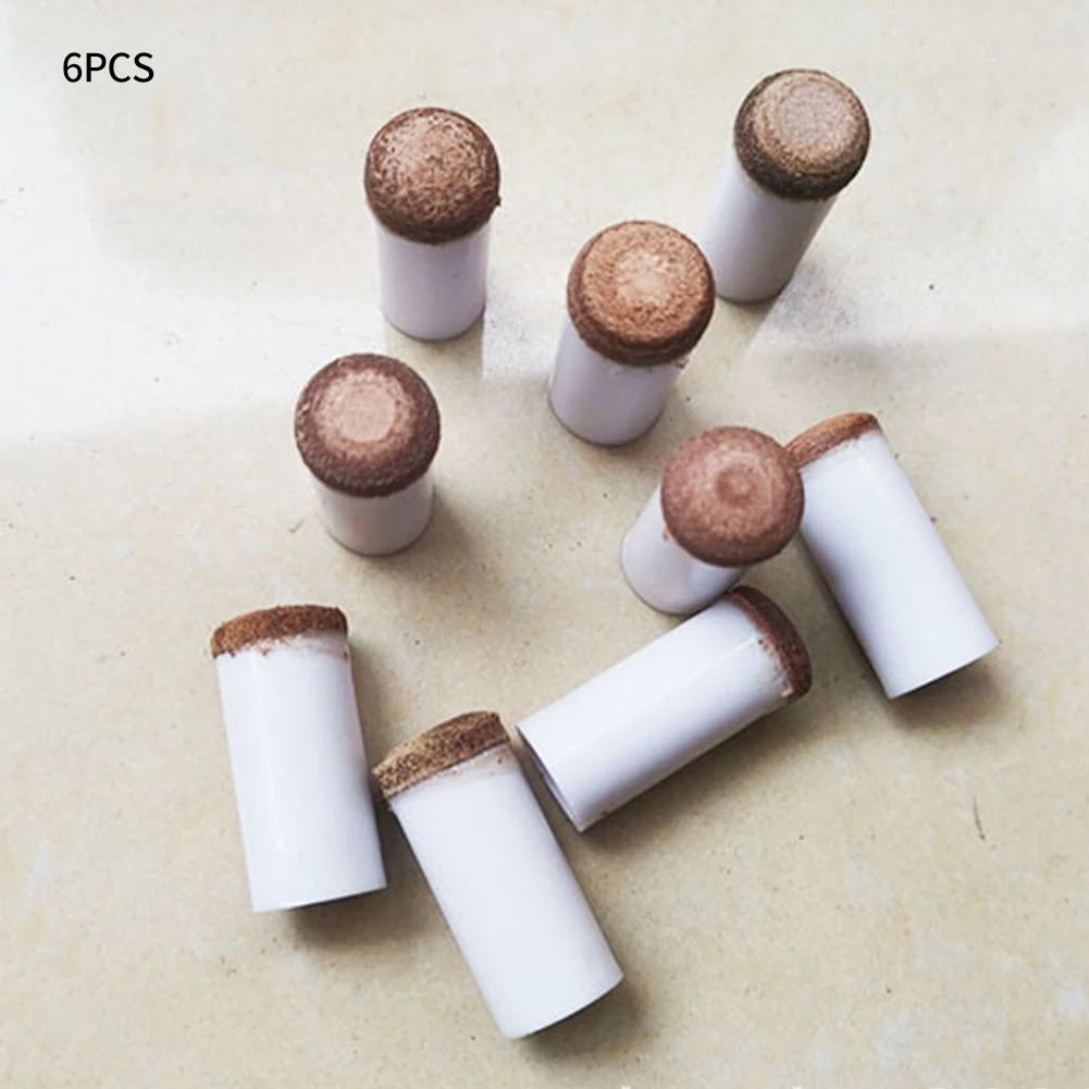 나일론 페룰 교체 키트 슬립온 전문 당구 스누커 액세서리, 실용적인 내구성 풀 큐 팁, 13mm 수리, 6 개
