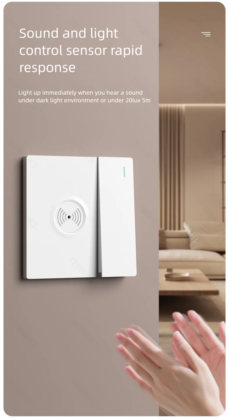86 Type Sound And Light Control Switch Ultra-Thin Concealed S4126ef542d0a4692ba71321704f28370H