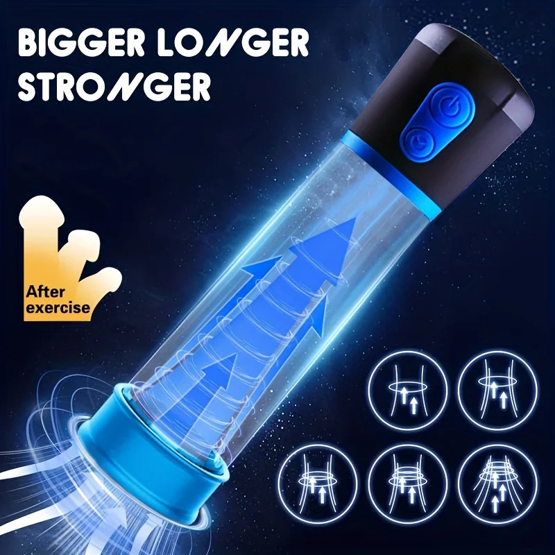 Penis Pump Electric Penis Extender Penile Vacuum Pump Enlargement Enhancer Ring Sex Toys for Men Male Masturbator