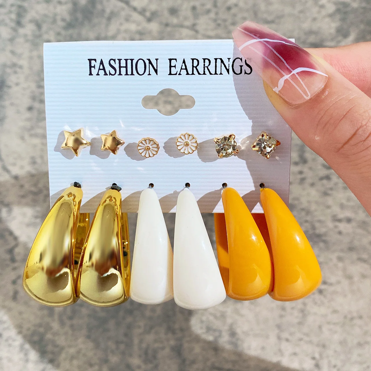 12 stücke Böhmischen Bunte Harz Ohrring Set Für Frauen Vintage Wasser Tropfen Hoop Ohrringe Täglichen Verschleiß Dating Party Schmuck Geschenke 2025 – Detail 5