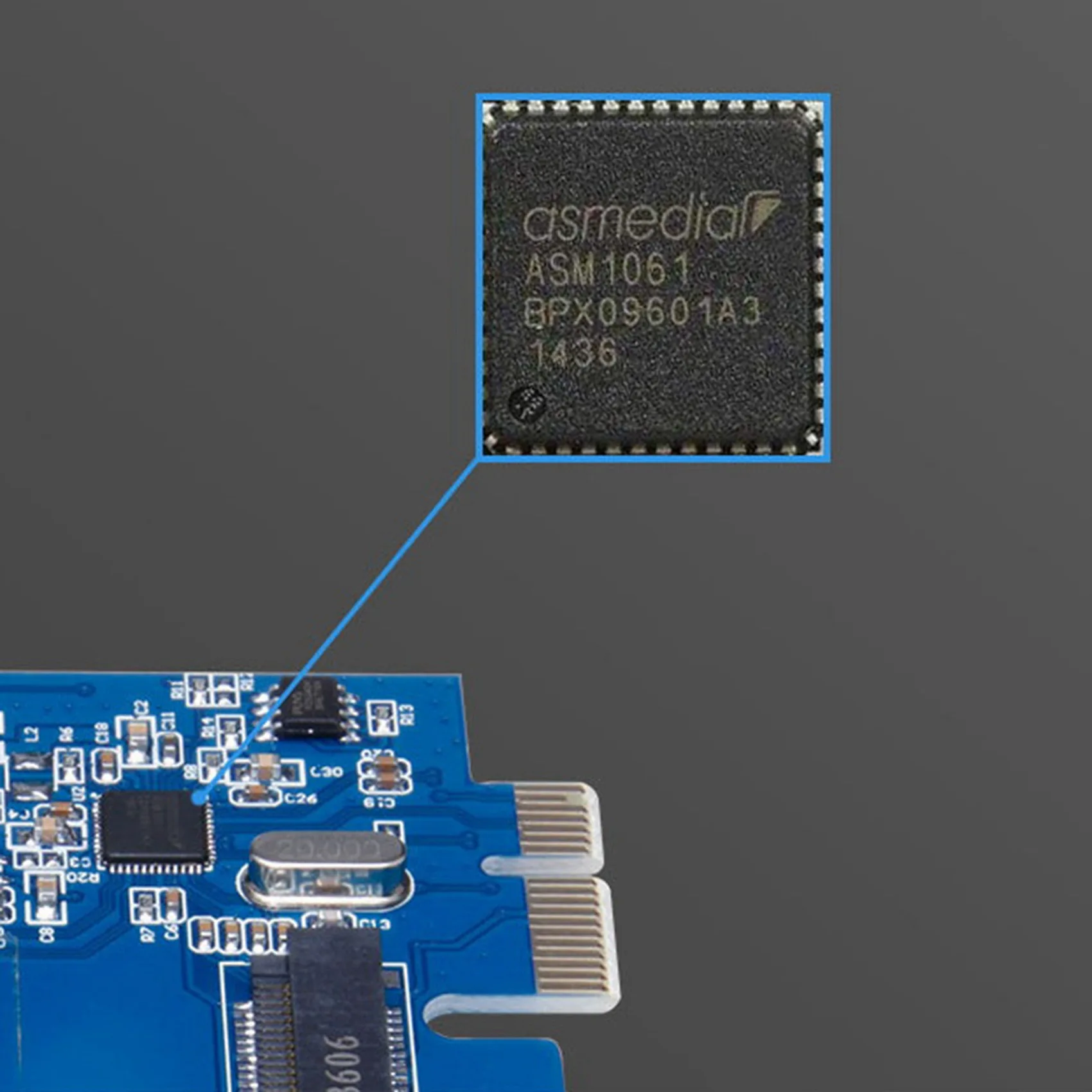 PCI-E 확장 카드, MSATA 어댑터 카드, 하드 디스크 어댑터 카드, MSATA + SATA3.0, ASM1061